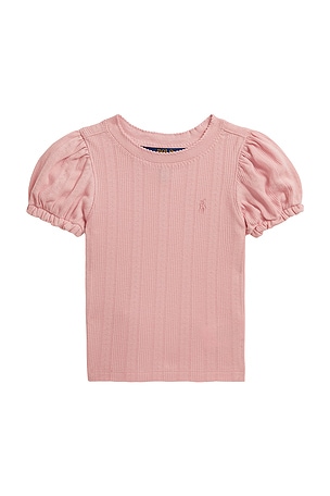Kids Short Sleeve Pointelle Knit Shirt Polo Ralph Lauren