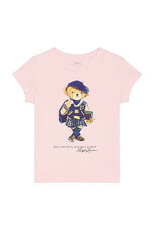 Polo Ralph Lauren Kids Bear Graphic T-shirt in Pink