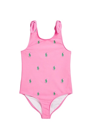 Kids Pony Schiffli One Piece Swimsuit Polo Ralph Lauren