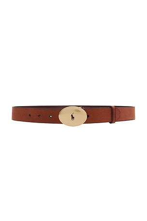 Smooth Vanchetta 30mm Oval Belt Polo Ralph Lauren