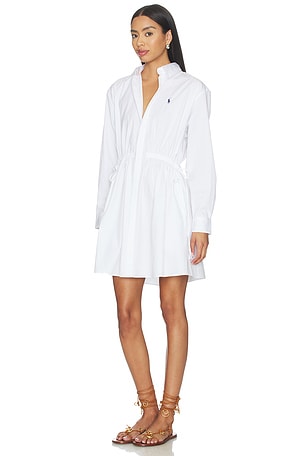 Polo Ralph Lauren Cotton Long Sleeve Shirt Dress in White. Size 12. Also