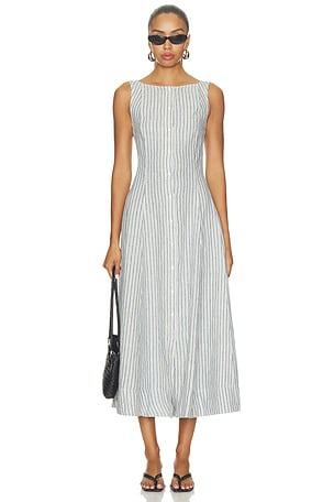 BOAT NECK SLEEVELESS A LINE DRESS Polo Ralph Lauren