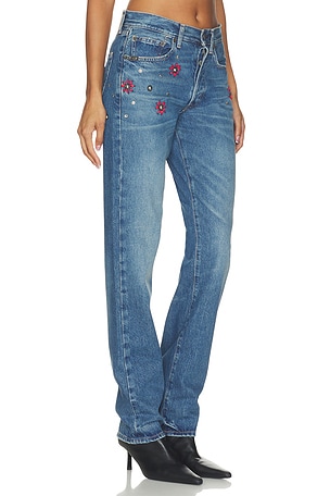 Polo ralph lauren rigid denim sCaneladard straight jeans en color azul
