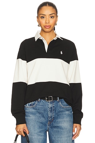 Color-Blocked Cotton Jersey Rugby Shirt Polo Ralph Lauren