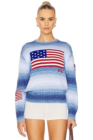Flag Ombre Cotton Sweater Polo Ralph Lauren