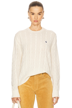 Cable Wool Cashmere Crewneck Sweater Polo Ralph Lauren