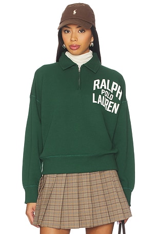 Logo Fleece Quarter Zip Polo Ralph Lauren