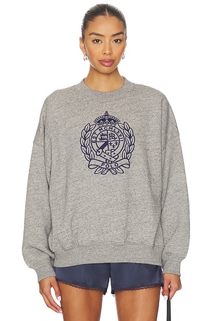 Embroidered Crest Fleece Crewneck Polo Ralph Lauren