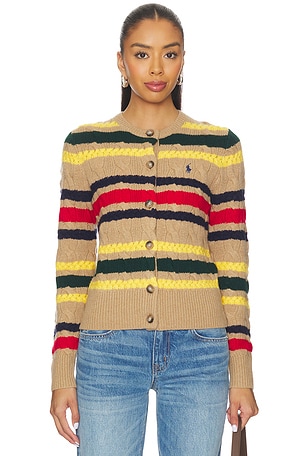 Striped Cable Wool Cashmere Cardigan Polo Ralph Lauren