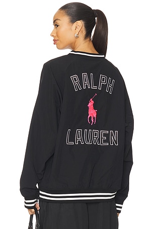 Pink Pony Nylon Vneck Pullover Polo Ralph Lauren