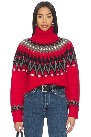 Fair Isle Wool Blend Turtleneck Sweater Polo Ralph Lauren