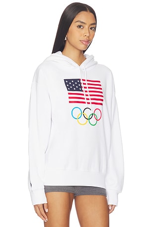 Polo Ralph Lauren Seasonal Fleece Hood Sweatshirt in White