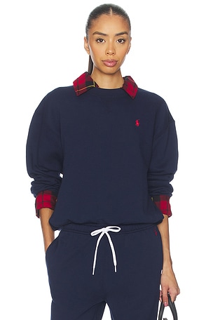 Arctic Fleece Knit Long Sleeve Crew Neck Sweatshirt Polo Ralph Lauren