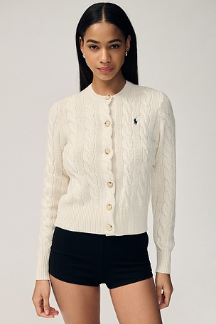 Cable Knit Wool Cashmere Cardigan Polo Ralph Lauren
