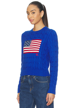 Polo Ralph Lauren Cotton Crewneck Pullover Sweater in Royal