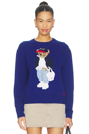 Cotton Bear Crew Pullover Sweater Polo Ralph Lauren