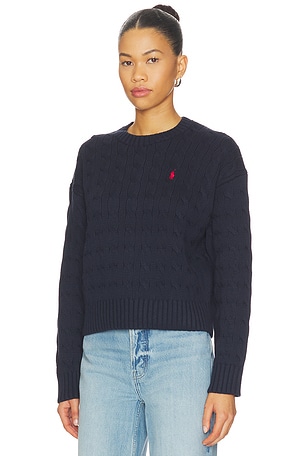 Polo Ralph Lauren Cotton Crewneck Sweater in Navy