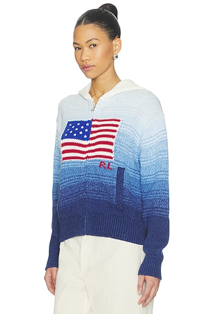 Polo Ralph Lauren Long Sleeve Hooded Jacket in Blue