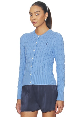 Polo Ralph Lauren Cotton Long Sleeve Cardigan in Blue