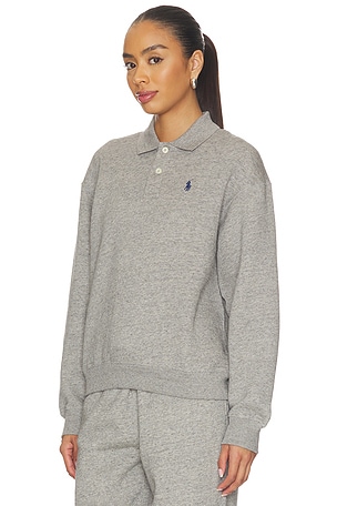 Polo Ralph Lauren Arctic Fleece Polo Sweatshirt in Grey