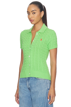 Polo Ralph Lauren Cotton Short Sleeve Cardigan in Green