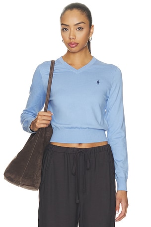 Cotton Long Sleeve Crew Neck Pullover Sweater Polo Ralph Lauren