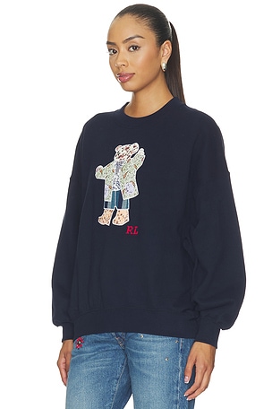 Polo Ralph Lauren Fleece Crew Neck Sweatshirt in Navy