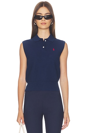 Sleeveless Polo Knit Collar Pullover Polo Ralph Lauren