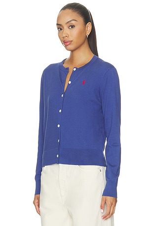 Polo Ralph Lauren Cotton Long Sleeve Cardigan in Blue