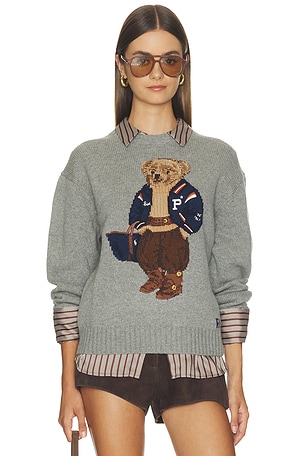 Wool Bear Long Sleeve Crew Neck Sweater Polo Ralph Lauren
