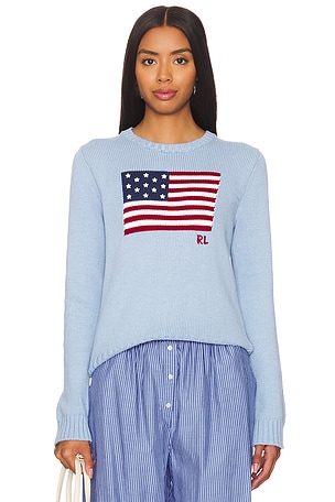 Flag Long Sleeve Pullover Polo Ralph Lauren