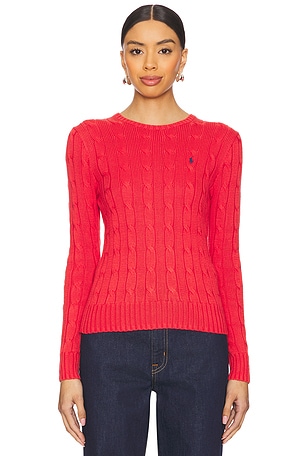 Cable-knit Cotton Crewneck Sweater Polo Ralph Lauren