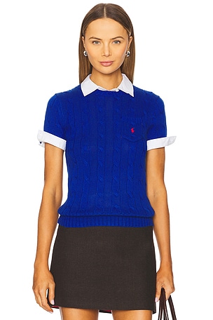 Cable-knit Cotton Short-sleeve Sweater Polo Ralph Lauren