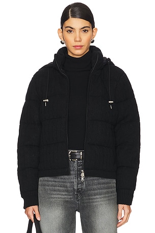 Cable-knit Hooded Down Coat Polo Ralph Lauren