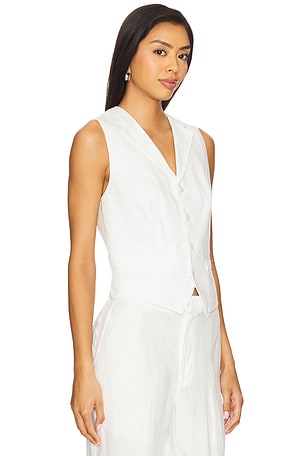 Polo Ralph Lauren Linen Pauline Vest in Ivory
