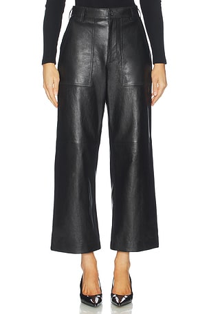 Lux Lambskin Ankle Wide Leg Pants Polo Ralph Lauren