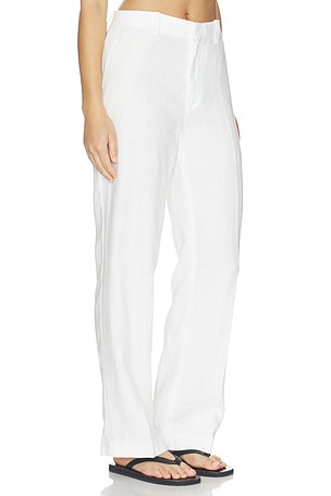 Polo ralph lauren lenen straight pants en color blanco
