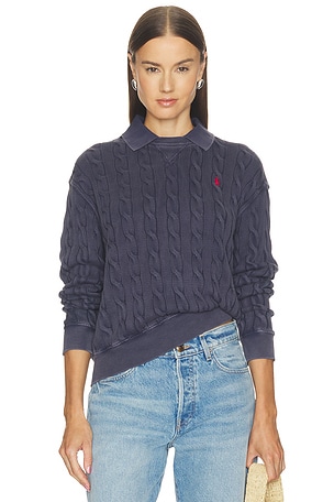Cotton Long Sleeve Polo Knit Collar Polo Polo Ralph Lauren