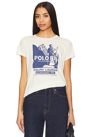 Shrunken Fit Graphic Jersey Tee Polo Ralph Lauren