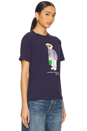 Polo Ralph Lauren Stripe Bear Tee in Navy