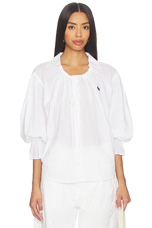 Long Sleeves Tie Shirt Polo Ralph Lauren