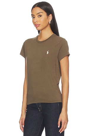 Polo ralph lauren camiseta de jersey de algodón en color marrón