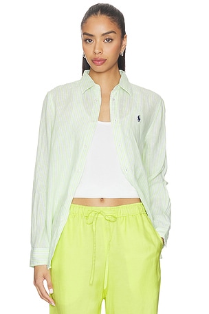 Linen Long Sleeve Sport Shirt Polo Ralph Lauren