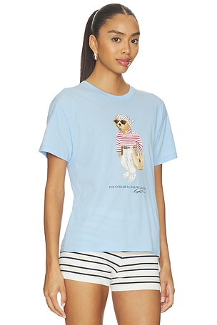 Polo Ralph Lauren Cotton Jersey Short Crew Neck T-shirt in Baby Blue