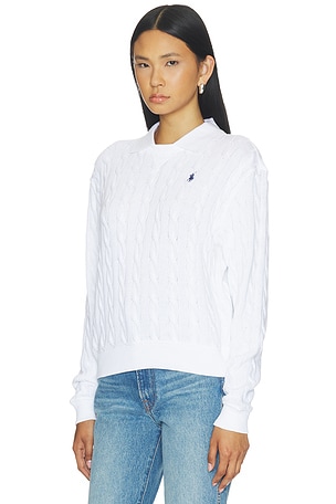 Polo Ralph Lauren POLO MANCHES LONGUES EN COTON en Blanc
