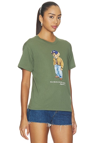 Polo Ralph Lauren Vintage Jersey Crew Neck T-shirt in Olive