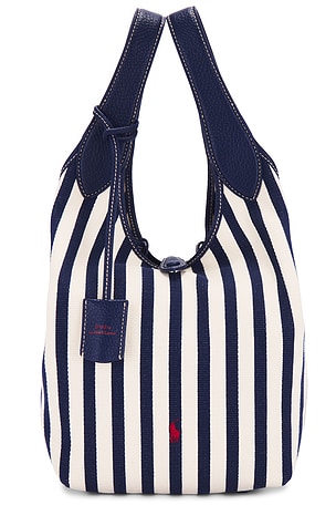 Polo Play Striped Canvas Medium Tote Polo Ralph Lauren