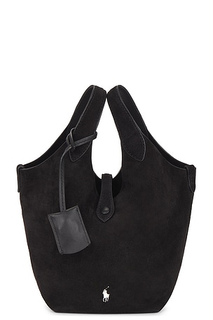 Polo Ralph Lauren Suede Crossbody Bag Small in Black