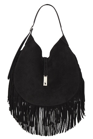 Suede Fringe Shoulder Bag Large Polo Ralph Lauren