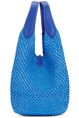 Polo ralph lauren bolso mediano de rafia de viscosa en color azul